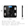 Balance Numérique Intelligente de Graisse Corporelle, Analyseur de Composition Corporelle, LED, Bluetooth, pour la Maison