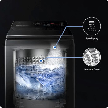 Machine à Laver Top Samsung WA13CG5745BUSG 13Kg Inverter Noir