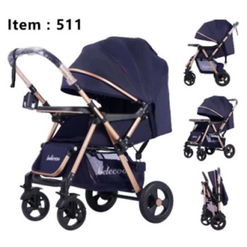 Poussette bébé Belecoo 511 BLEU
