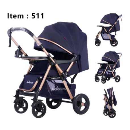 Poussette bébé Belecoo 511 BLEU