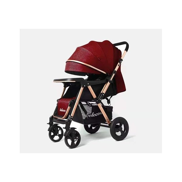 Poussette bébé Belecoo 511 ROUGE BORDEAUX