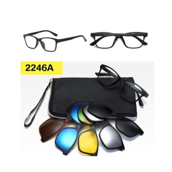 Lunettes 6 En 1 – Monture et 5 Appliques Polarisées 2246A