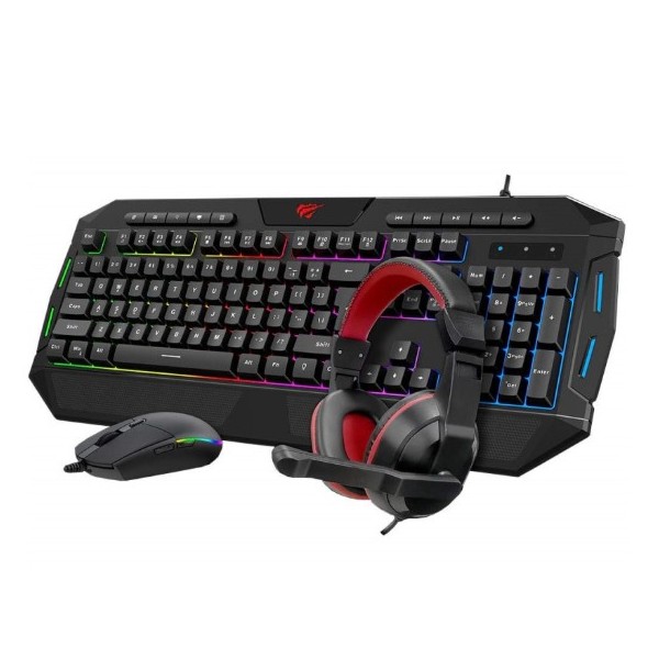 Ensemble Gaming Clavier + Souris + Tapis + Casque Havit KB501CM