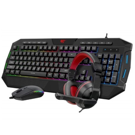 Ensemble Gaming Clavier + Souris + Tapis + Casque Havit KB501CM