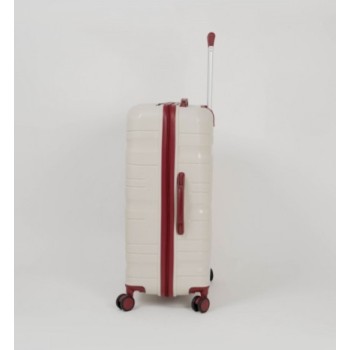 Set de trois valises avec roues démontables - Titou - Crème rouge bordeaux