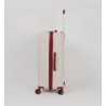 Set de trois valises avec roues démontables - Titou - Crème rouge bordeaux