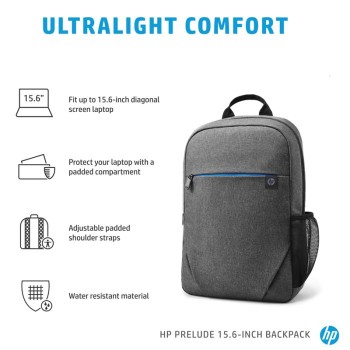 Sac à dos HP Prelude Pour Ordinateur Portable 15.6" - Gris Foncé