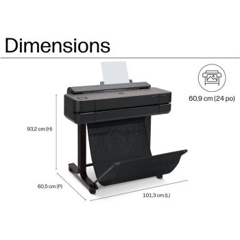Imprimante Grand Format HP DesignJet T630 24 pouces A1 Wifi