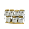 Set Portes Épices 7 Pièces Blanc Avec Support