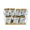 Set Portes Épices 7 Pièces Blanc Avec Support
