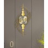 Horloge murale surdimensionnée en métal moderne 3D de 1000 mm avec cadre géométrique doré pour salon