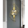 Horloge murale surdimensionnée en métal moderne 3D de 1000 mm avec cadre géométrique doré pour salon