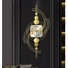 Horloge murale surdimensionnée en métal moderne 3D de 1000 mm avec cadre géométrique doré pour salon