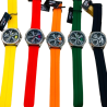 Montres uniques hommes cadran rotatif Sport bracelet en Silicone