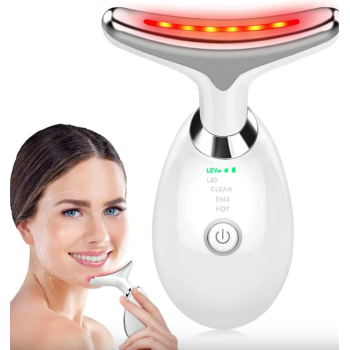 Appareil Anti Rides Visage, 7 Couleurs de Massage Visage,3 Modes cou Raffermissement du Visage