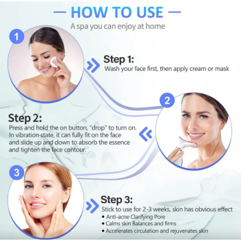 Appareil Anti Rides Visage, 7 Couleurs de Massage Visage,3 Modes cou Raffermissement du Visage