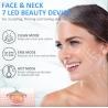 Appareil Anti Rides Visage, 7 Couleurs de Massage Visage,3 Modes cou Raffermissement du Visage