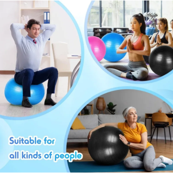 Balle de Yoga 65cm, balle d’équilibre, de Fitness
