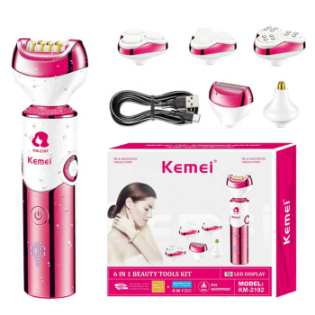 Kemei-Épilateur électrique multifonction pour femme, 6 en 1