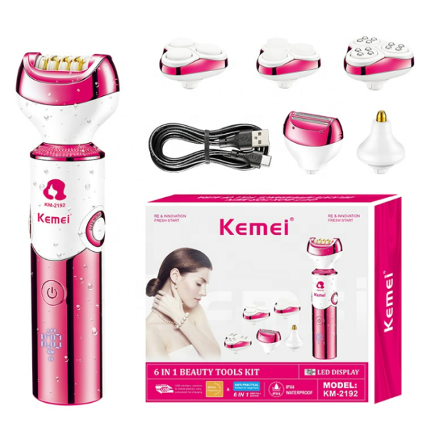 Kemei-Épilateur électrique multifonction pour femme, 6 en 1