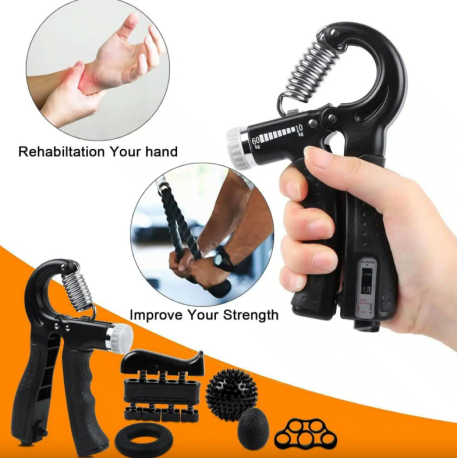 Kit 6 pièces Entraîneur de force de préhension réglable de 10 à 60Kg