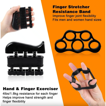 Kit 6 pièces Entraîneur de force de préhension réglable de 10 à 60Kg