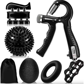 Kit 6 pièces Entraîneur de force de préhension réglable de 10 à 60Kg
