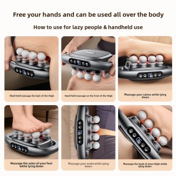 Pistolet de massage Professionnel sans fil à 8 têtes, tissu profond, relaxation musculaire