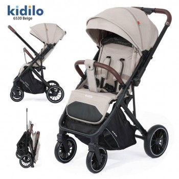 POUSSETTE VALISE KIDILO 6530B Avec cache pied - BEIGE