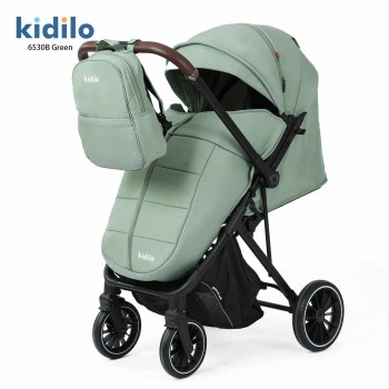POUSSETTE VALISE KIDILO 6530B Avec cache pied - VERT