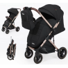 POUSSETTE VALISE KIDILO 6530PRO Avec cache pied - NOIR