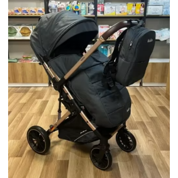 POUSSETTE VALISE KIDILO 6530PRO Avec cache pied - NOIR