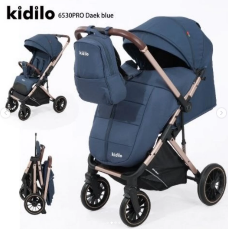 POUSSETTE VALISE KIDILO 6530PRO Avec cache pied - BLEU