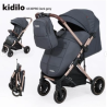 POUSSETTE VALISE KIDILO 6530PRO Avec cache pied - GRIS