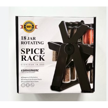Accessoires de cuisine 18 boîtes de fer rotatif à épices de roue