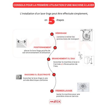 Lave Linge Frontal ORIENT OW-F7V01B 7Kg - Blanc