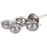 Batterie de cuisine Korkmaz Tombik 9 pièces en acier inoxydable, compatible induction, argentée, A1800