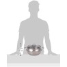 Batterie de cuisine Korkmaz Tombik 9 pièces en acier inoxydable, compatible induction, argentée, A1800