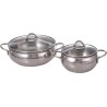 Batterie de cuisine Korkmaz Tombik 9 pièces en acier inoxydable, compatible induction, argentée, A1800