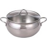 Batterie de cuisine Korkmaz Tombik 9 pièces en acier inoxydable, compatible induction, argentée, A1800