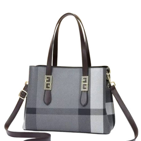 Sac a main - Simili cuir - Noir Beige - Jacaranda Tunisie