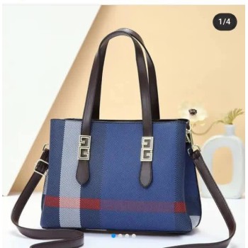 Sac a main - Simili cuir - Noir Beige - Jacaranda Tunisie