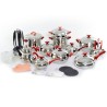 Batterie de cuisine en Inox 18/10 OMS Collection - 38 pièces - Inox Rouge - Jacaranda Tunisie