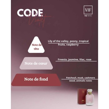 Parfum Femme Code Violet 50 ml