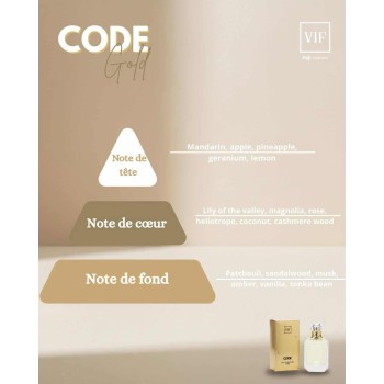 Parfum Femme Code Gold 50 ml