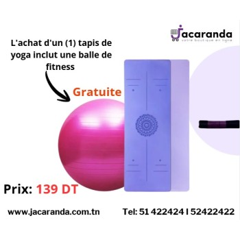 1 Tapis de yoga inclut une balle de fitness gratuite