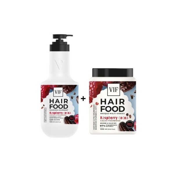 Shampoing + Masque Hair food Cacao framboise 1000 ml