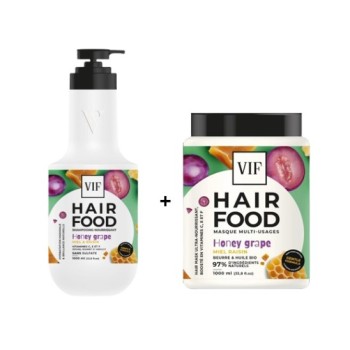 Shampoing + Masque Hair Food Miel & Raisin – 1000 ml