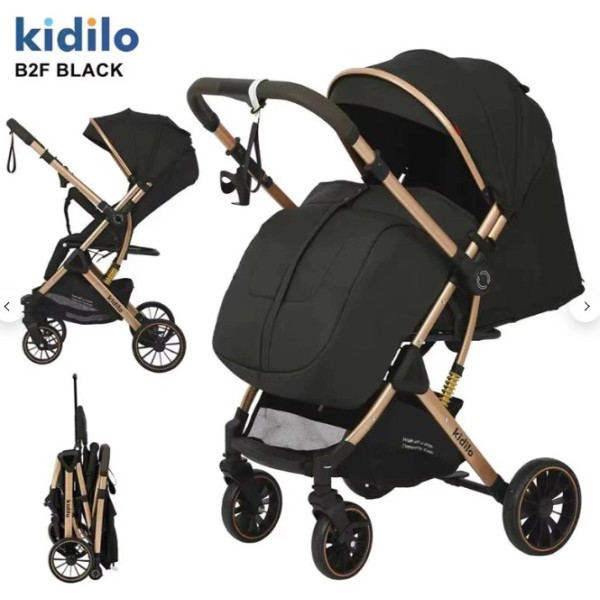 POUSSETTE VALISE KIDILO B2F Avec cache pied