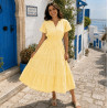 Robe longue en broderie anglaise